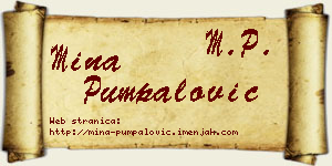 Mina Pumpalović vizit kartica
